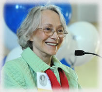 Marjorie G. Jones delivers the keynote address at her 50th reunion at Wheaton College (MA), Spring 2012